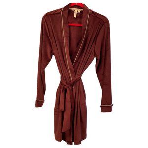 New S (4-6) Joyspun Ladies Velvet Robe w/Belt & Pockets